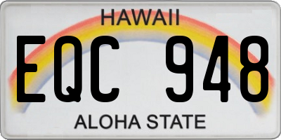 HI license plate EQC948