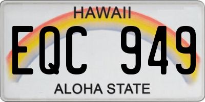 HI license plate EQC949