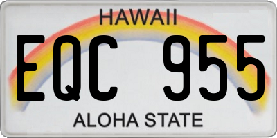HI license plate EQC955