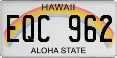 HI license plate EQC962
