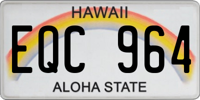 HI license plate EQC964