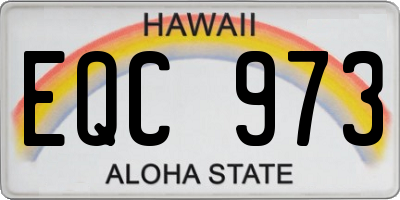 HI license plate EQC973