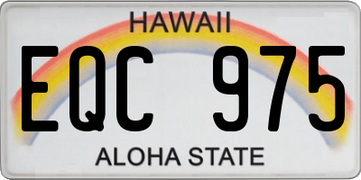 HI license plate EQC975
