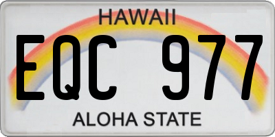 HI license plate EQC977