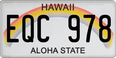 HI license plate EQC978