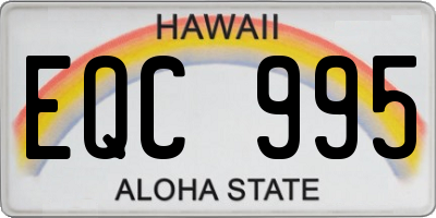 HI license plate EQC995