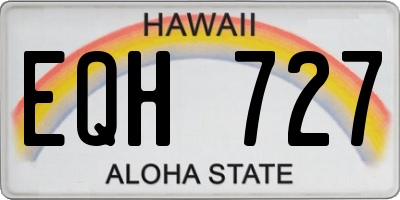 HI license plate EQH727