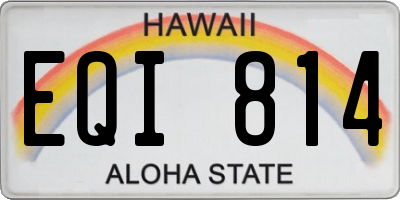 HI license plate EQI814