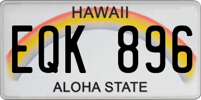 HI license plate EQK896