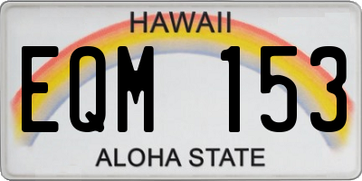 HI license plate EQM153