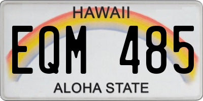 HI license plate EQM485