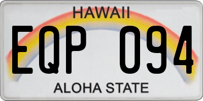 HI license plate EQP094