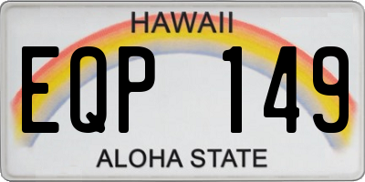 HI license plate EQP149
