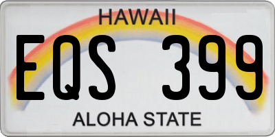 HI license plate EQS399