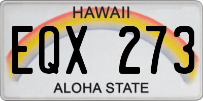HI license plate EQX273