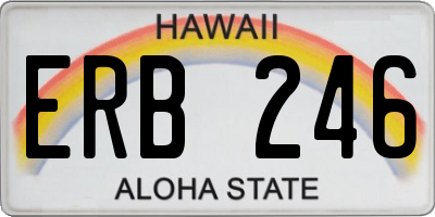 HI license plate ERB246