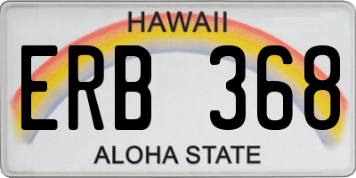 HI license plate ERB368