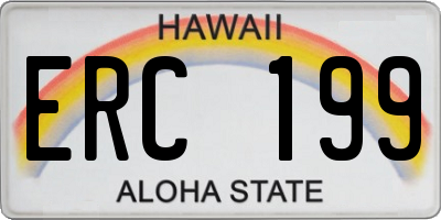 HI license plate ERC199