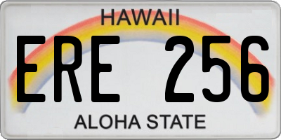 HI license plate ERE256