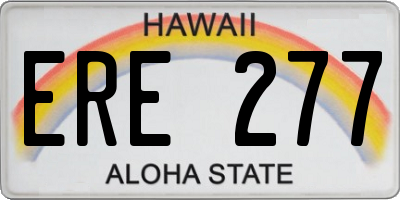 HI license plate ERE277