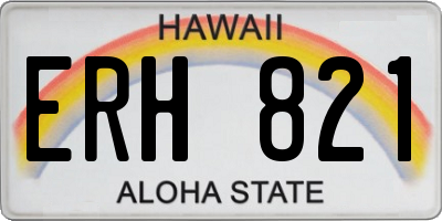 HI license plate ERH821