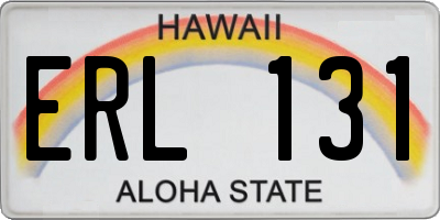 HI license plate ERL131