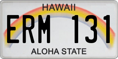 HI license plate ERM131