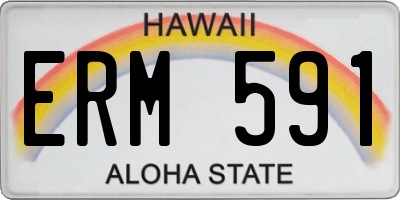 HI license plate ERM591