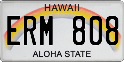 HI license plate ERM808