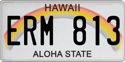 HI license plate ERM813