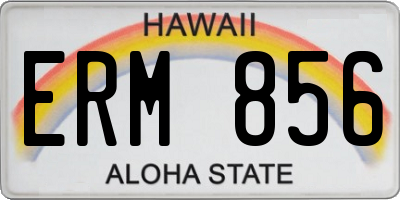 HI license plate ERM856