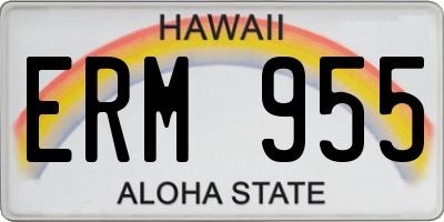 HI license plate ERM955