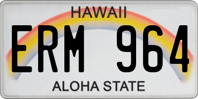 HI license plate ERM964