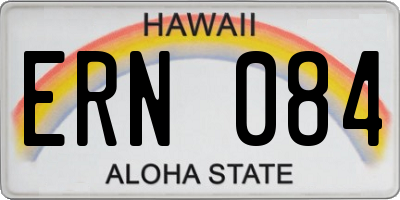 HI license plate ERN084