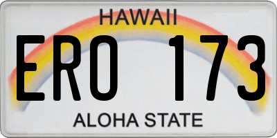 HI license plate ERO173