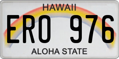 HI license plate ERO976