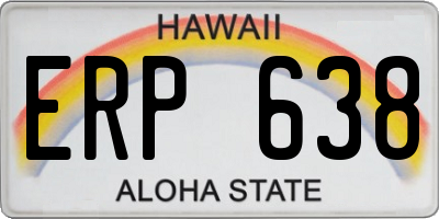 HI license plate ERP638