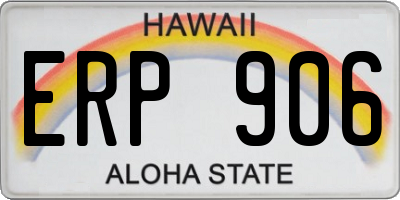 HI license plate ERP906