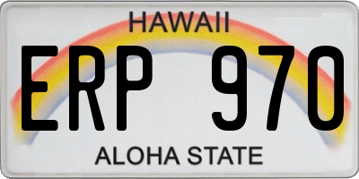 HI license plate ERP970