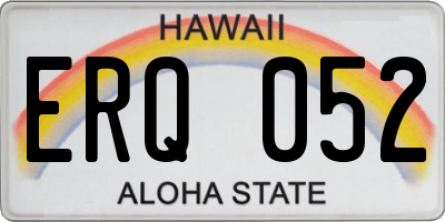 HI license plate ERQ052