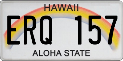 HI license plate ERQ157