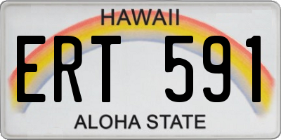 HI license plate ERT591