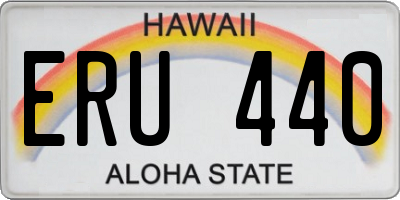 HI license plate ERU440