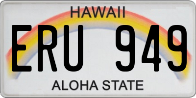 HI license plate ERU949