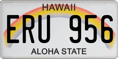 HI license plate ERU956
