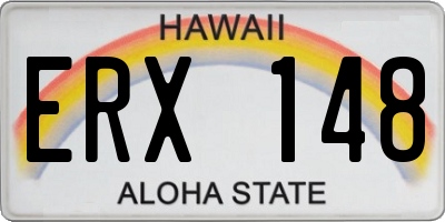 HI license plate ERX148