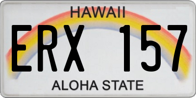HI license plate ERX157