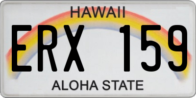 HI license plate ERX159
