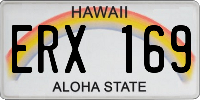 HI license plate ERX169
