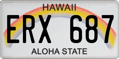 HI license plate ERX687